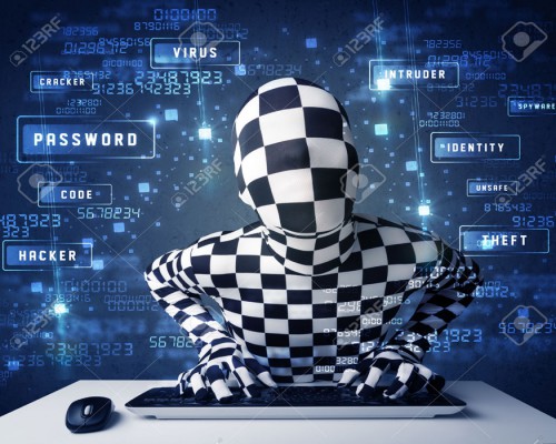 Man-without-identity-programing-in-technology-enviroment-with-cyber-icons-and-symbols-Stock-Photo